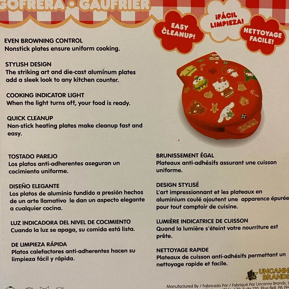 Hello Kitty Red Mini Waffle Maker